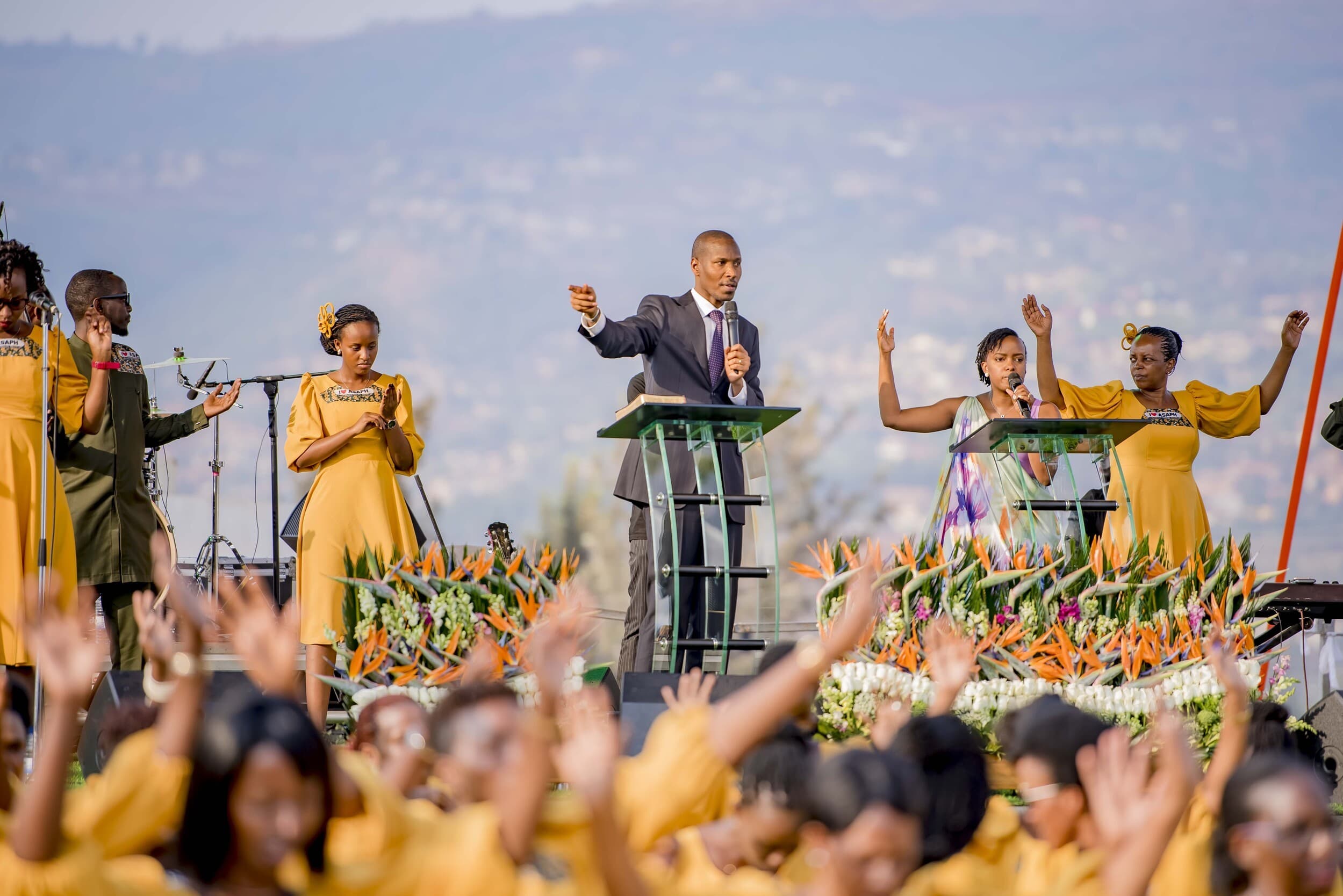 Africa Arise and Shine support banner - Tree growing from coins representing support and growth